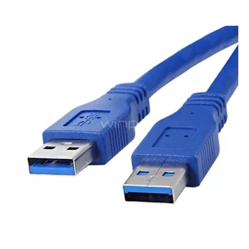Cable USB Exelink de 3 metros (Macho a Macho, USB 3.0, Azul)