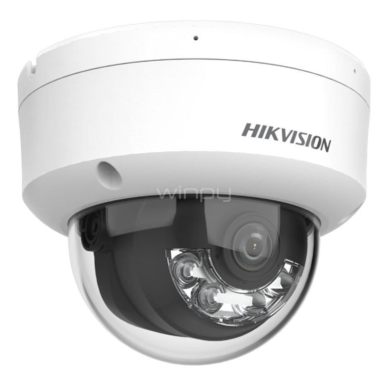 Cámara Domo Hikvision Smart Hybrid Light de Red (2MP, CMOS, Fixed, H.265+, IP67, IK08)
