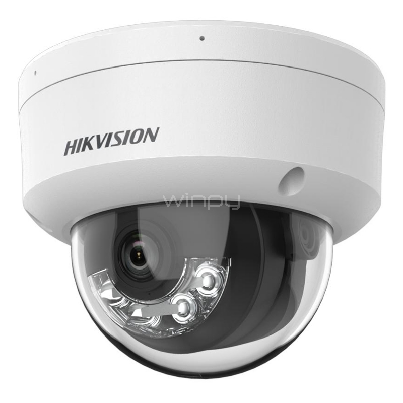 Cámara Domo Hikvision Smart Hybrid Light de Red (2MP, CMOS, Fixed, H.265+, IP67, IK08)