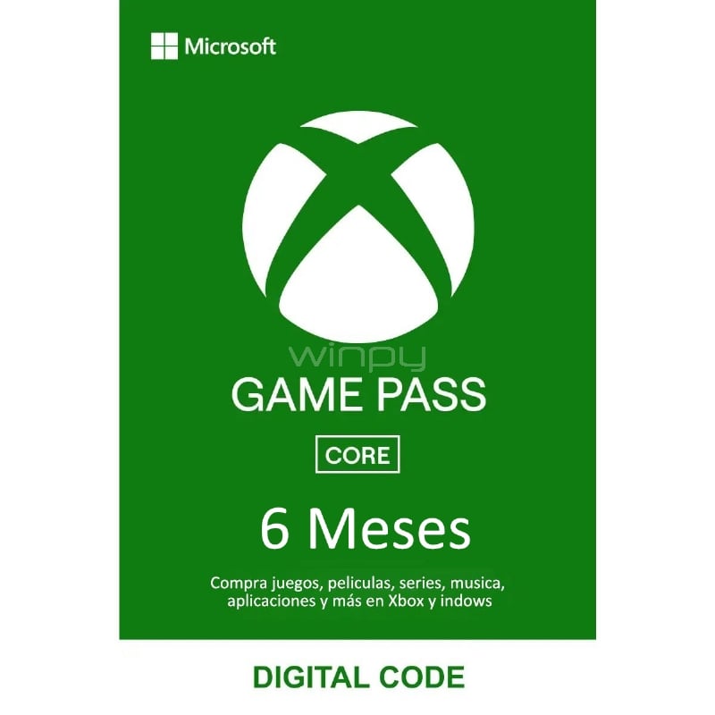 Suscripción Microsoft XBOX Game Pass (6 meses, Descarga Digital/ESD)