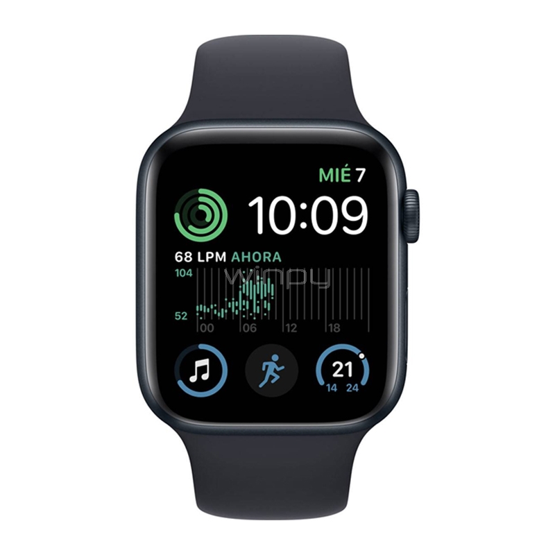Apple Watch SE de 44mm (GPS, Case Aluminio, Correa Deportiva Midnight)