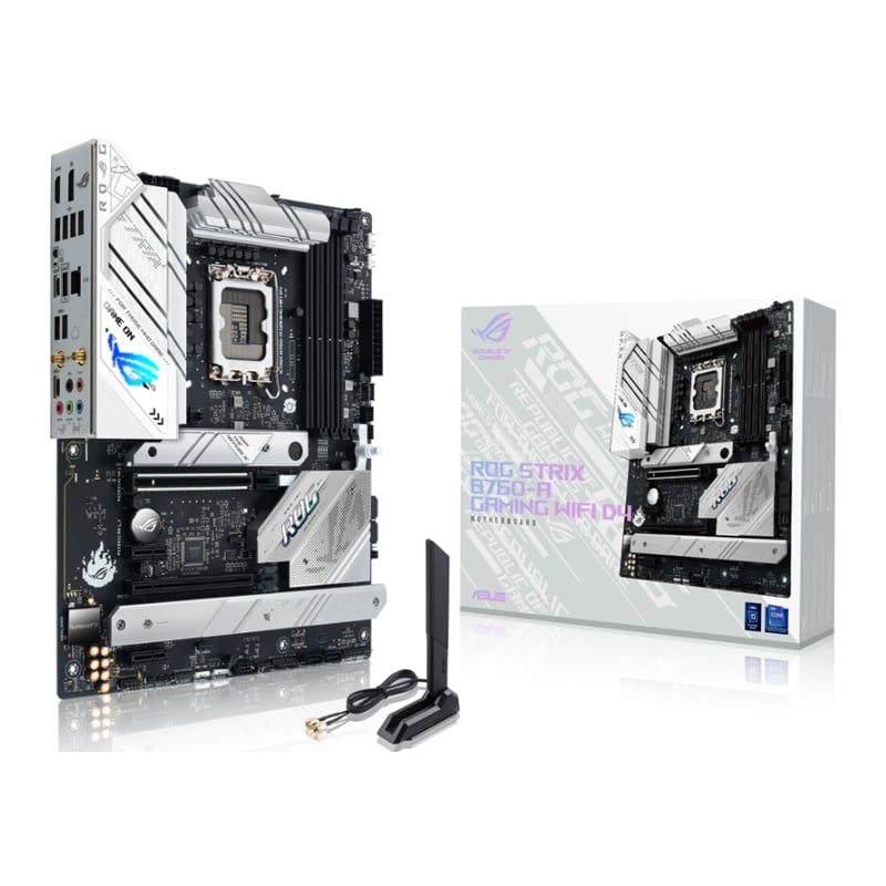 Placa Madre ASUS ROG STRIX B760-A GAMING WIFI D4 (LGA1700, DDR4 2133/5333MHz, M.2 x3, RGB, ATX)