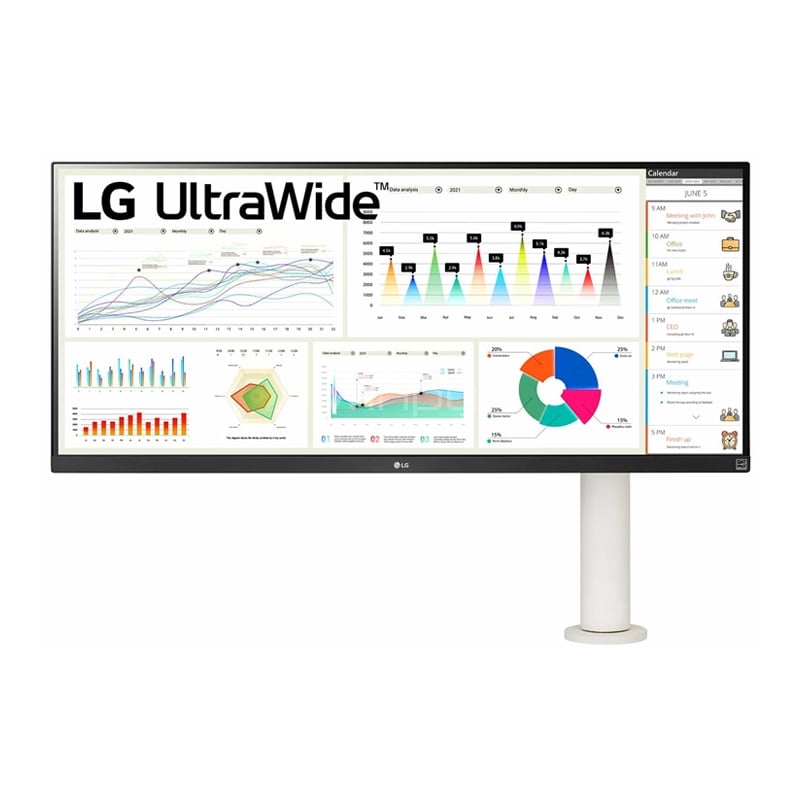Monitor LG UltraWide Ergonómico de 34“ (IPS, Full HD, D-Port+HDMI+USB-C, FreeSync, VESA)