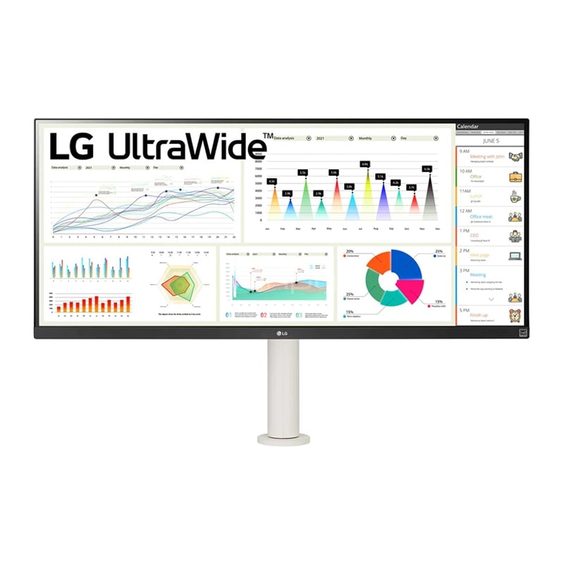 Monitor LG UltraWide Ergonómico de 34“ (IPS, Full HD, D-Port+HDMI+USB-C, FreeSync, VESA)