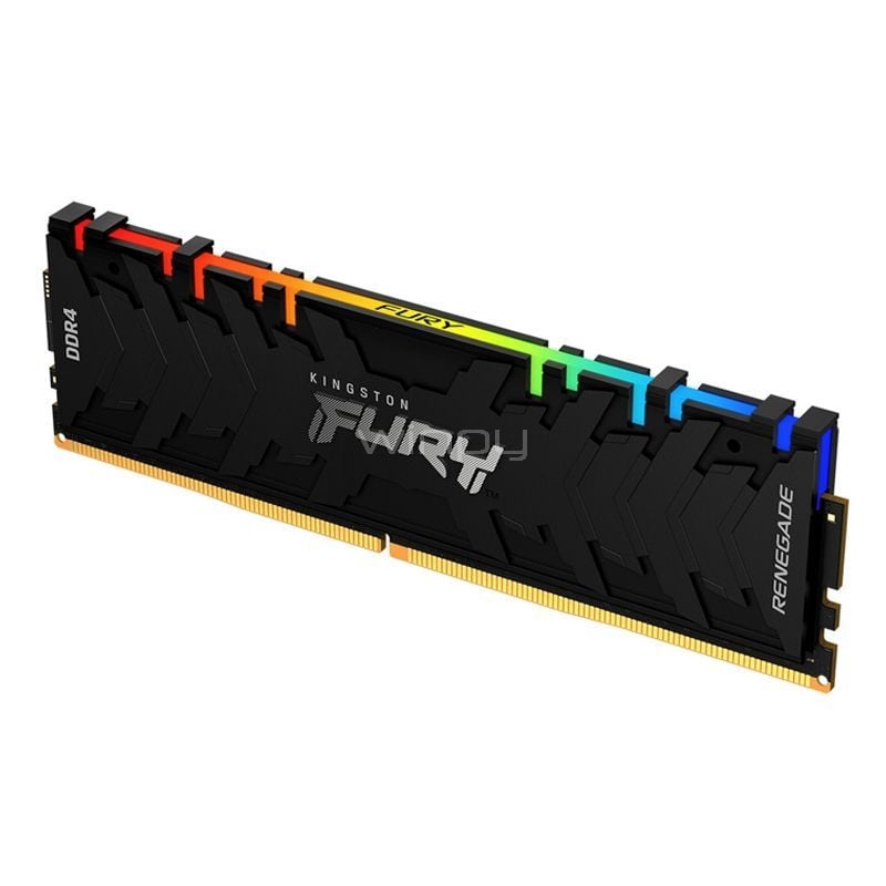 Memoria RAM Kingston Fury Renegade RGB de 8GB (DDR4, 4000MHz, CL19, DIMM)