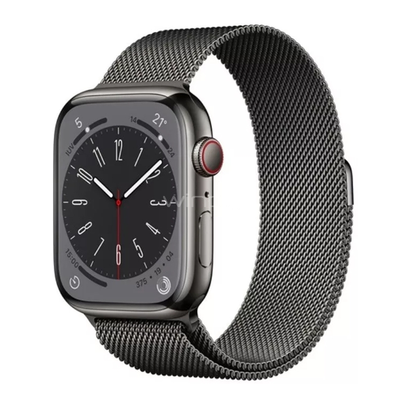 Apple Watch Series 8 de 45mm (OLED, GPS+LTE, Case Acero Inoxidable