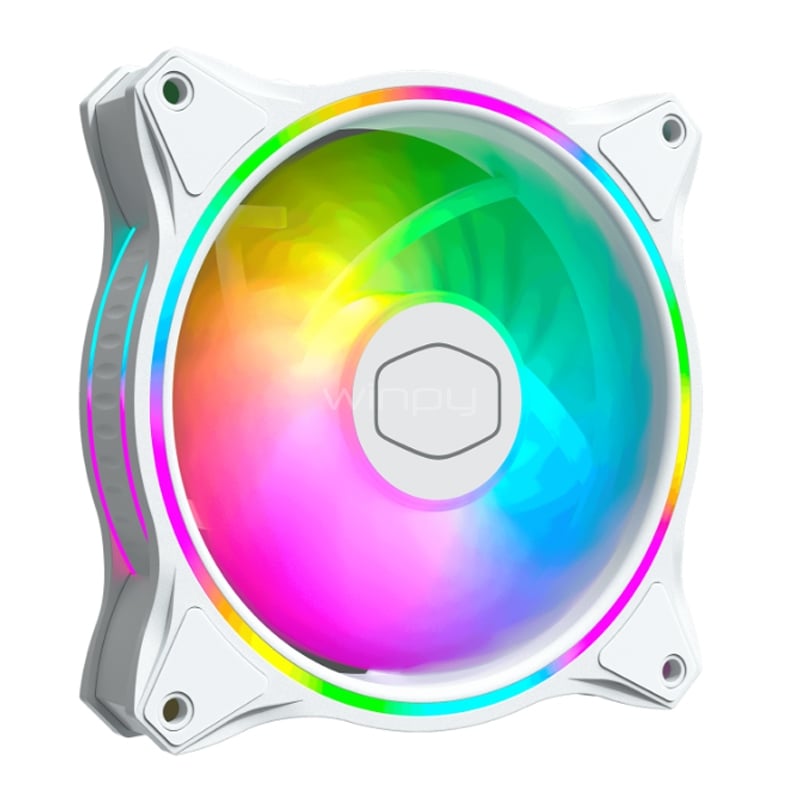 Kit de 3 Ventiladores Cooler Master MasterFan MF120 Halo White (ARGB, 120mm, 1800rpm)