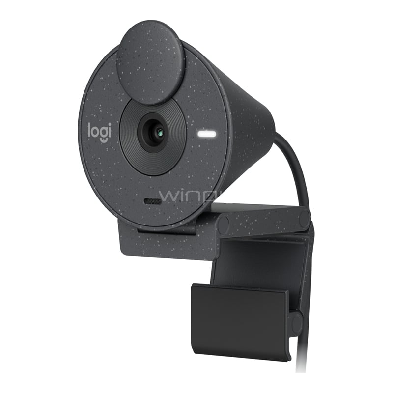 Webcam Logitech BRIO 300 (1080p@30fps, 2MP, Micrófono, USB-C, Grafito)