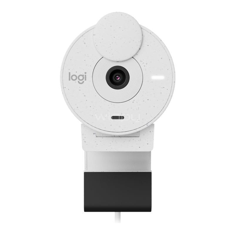 Webcam Logitech BRIO 300 (1080p@30fps, 2MP, Micrófono, USB-C, Blanco)