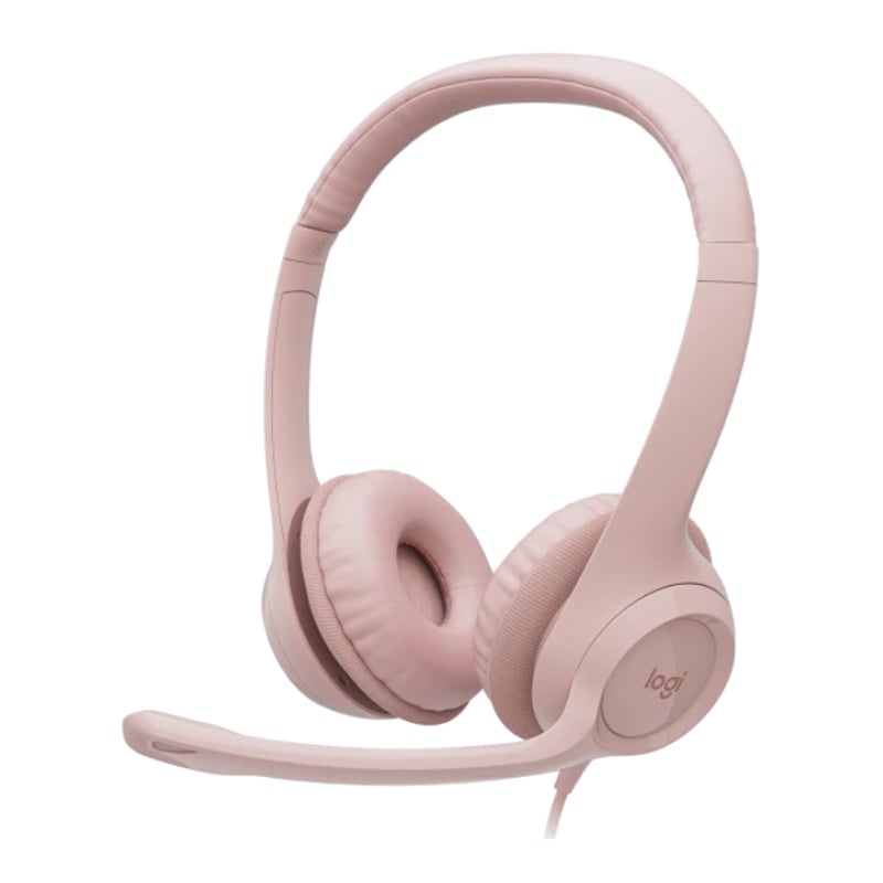 Audífonos Logitech H390 (USB-A, Rosado)