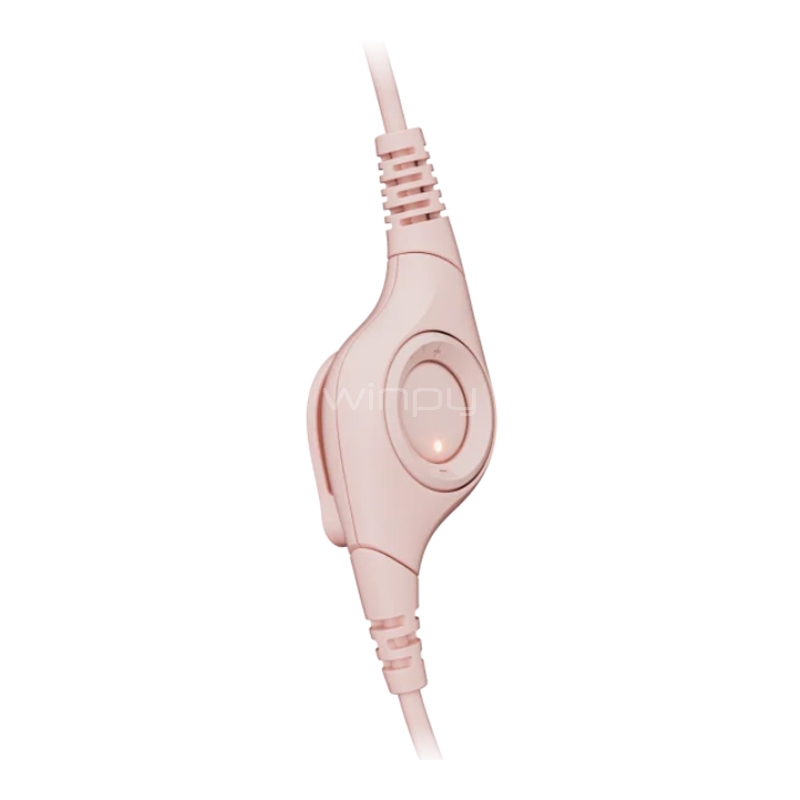 Audífonos Logitech H390 (USB-A, Rosado)