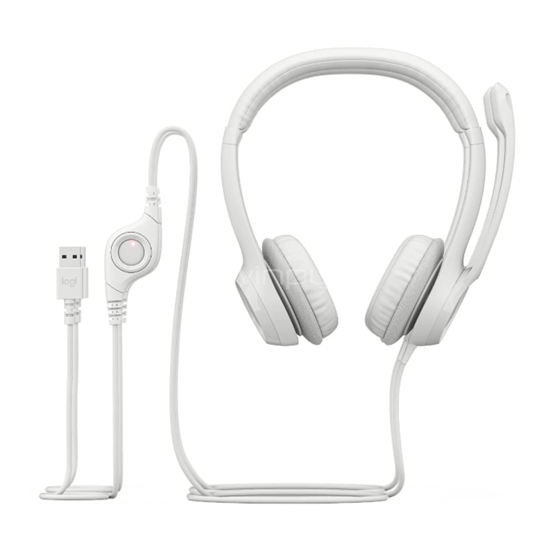 Audífonos Logitech H390 (USB-A, Blanco)