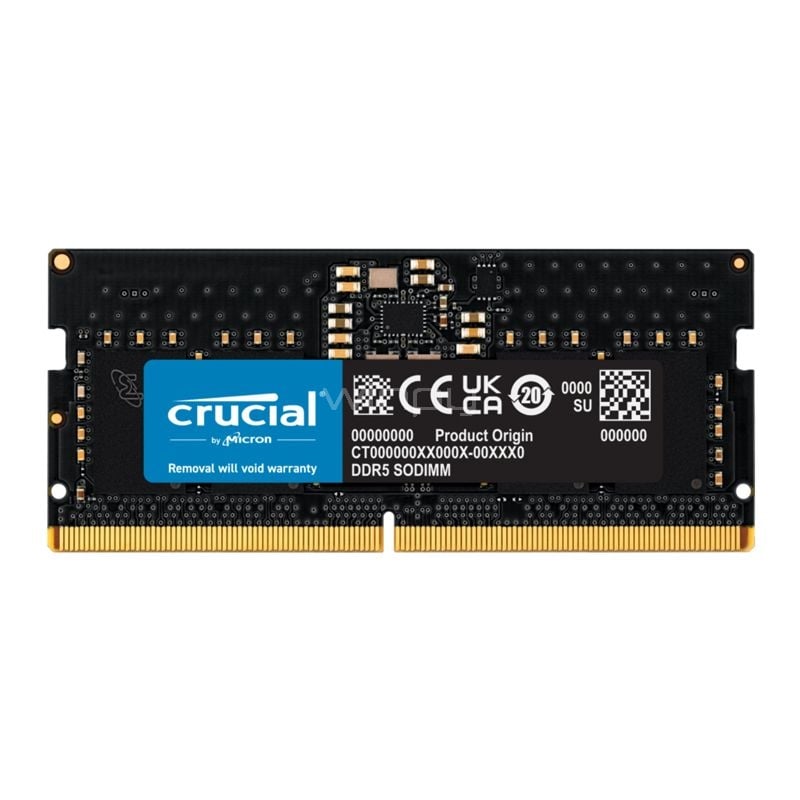 Memoria RAM Crucial Ballistix de 16GB (DDR5, 5600MHz, CL46, SODIMM)