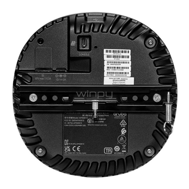 Punto de Acceso Aruba AP-615 RW CAMPUS (Wi-Fi 6E, Tri-Banda, 4.8 Gbps, PoE, 20W)