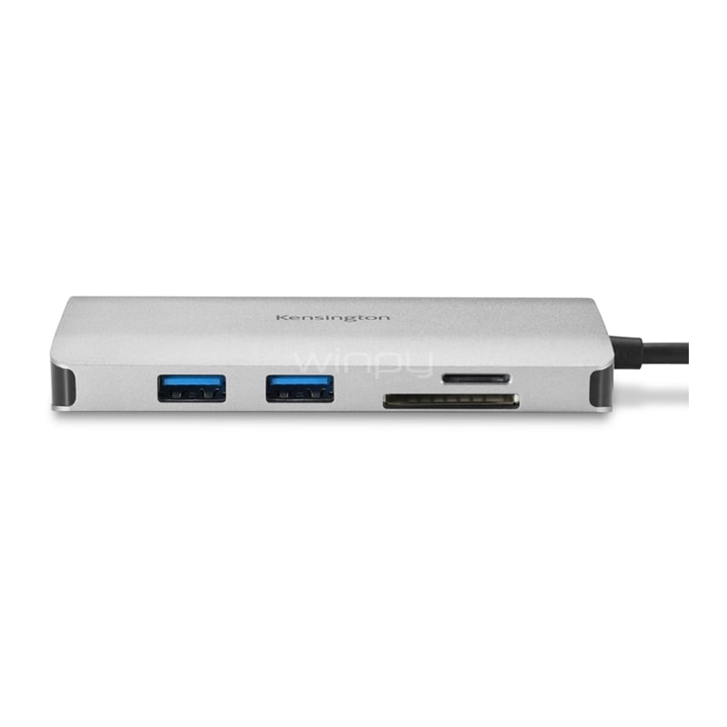 Adaptador Multipuerto Kensington UH1400P versión USB-C (HDMI, Ethernet, USB, SD/MicroSD, PD 85W)