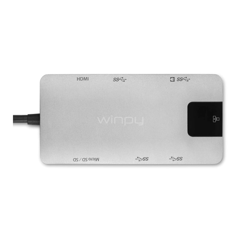 Adaptador Multipuerto Kensington UH1400P versión USB-C (HDMI, Ethernet, USB, SD/MicroSD, PD 85W)