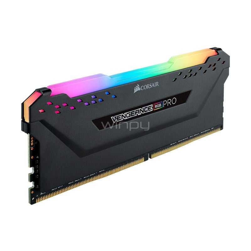 Memoria RAM CORSAIR Vengeance RGB Pro de 8GB (DDR4, 3200MHz, CL16, DIMM)