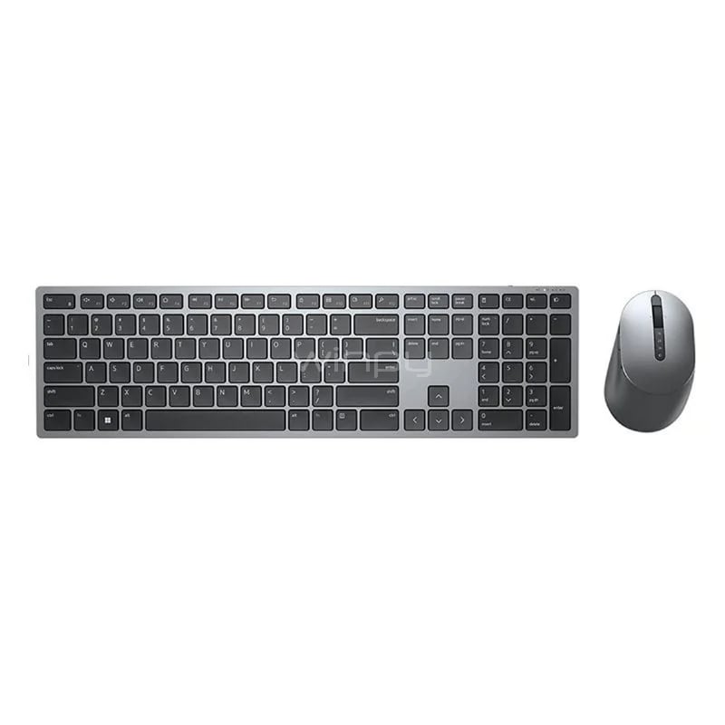 Kit Teclado + Mouse Dell Premier KM7321W Inalámbricos (Bluetooth, Español, Gris)