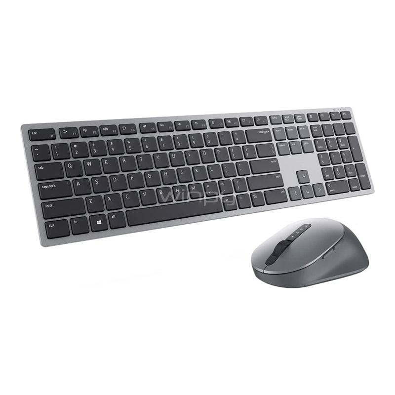 Kit Teclado + Mouse Dell Premier KM7321W Inalámbricos (Bluetooth, Español, Gris)