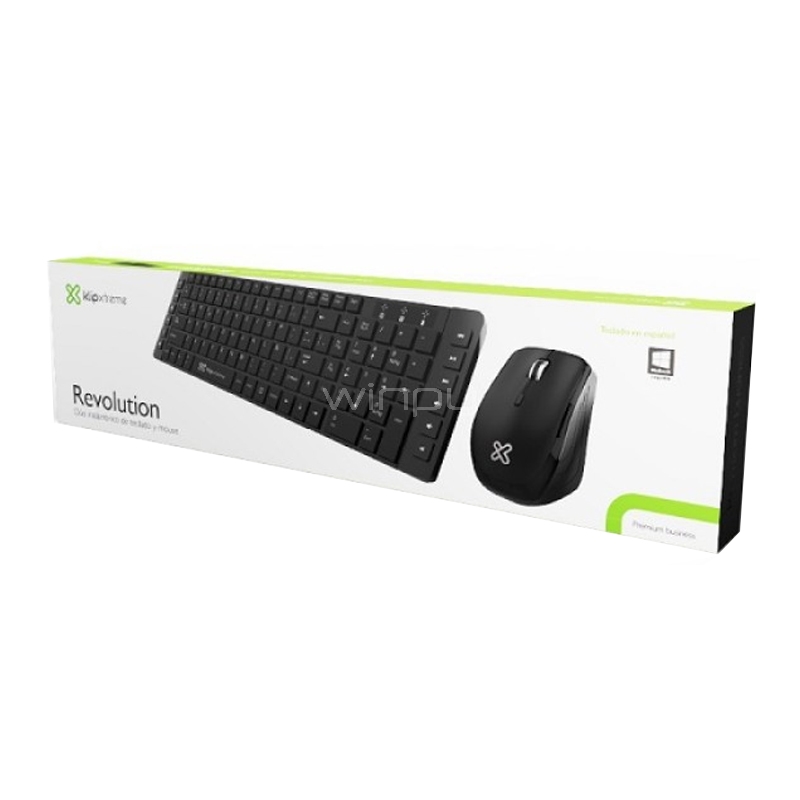 Kit Teclado + Mouse Klip Xtreme Revolution Duo (Dongle USB