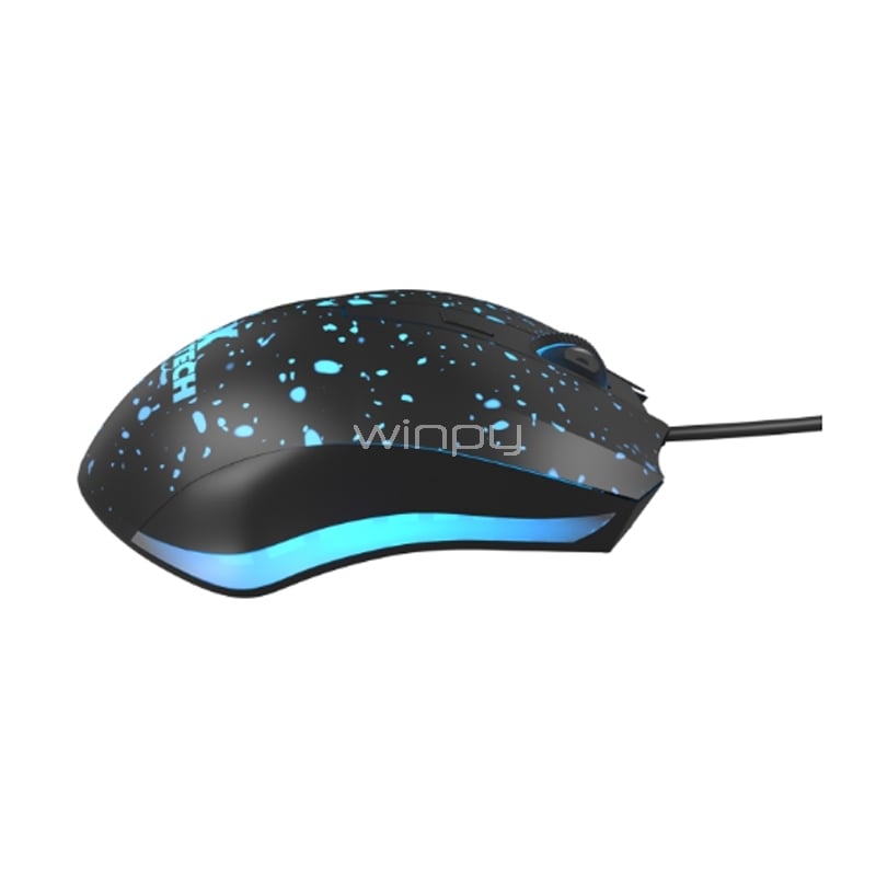 Mouse Gamer Xtech Ophidian (6 botones, 3.600dpi, LED Multicolor, Negro)