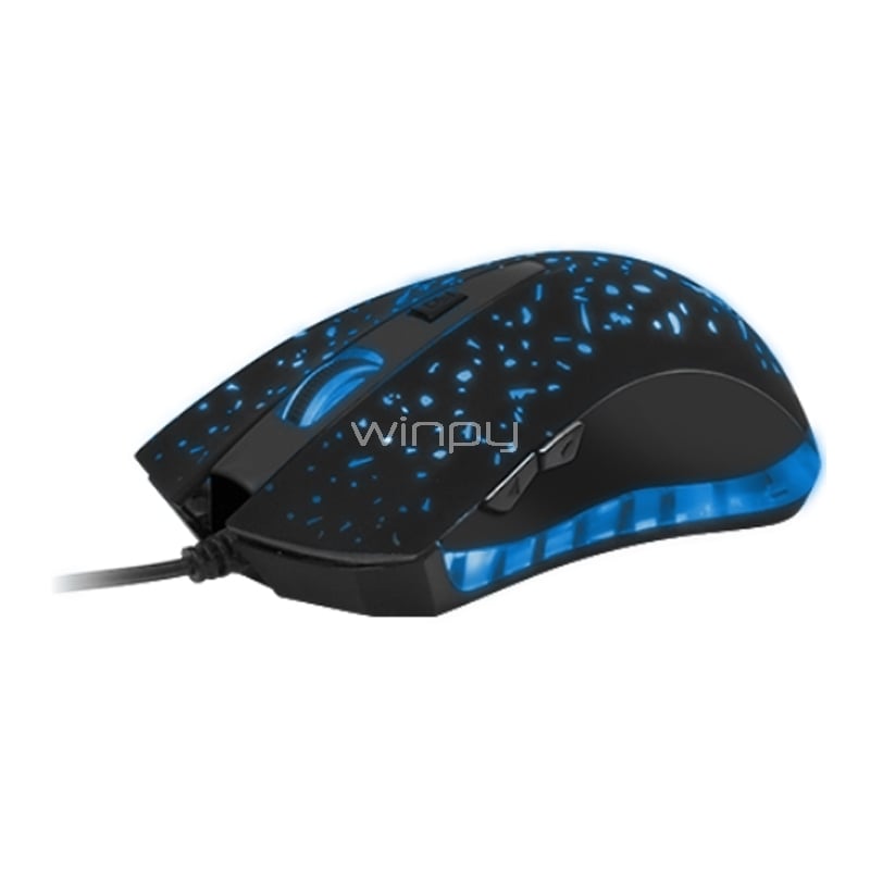 Mouse Gamer Xtech Ophidian (6 botones, 3.600dpi, LED Multicolor, Negro)
