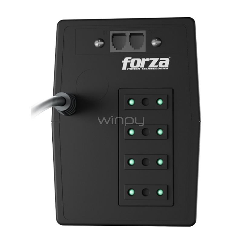 UPS Forza NT-512C Interactiva (500VA/250W, 220V, 4 salidas Italianos RJ11)