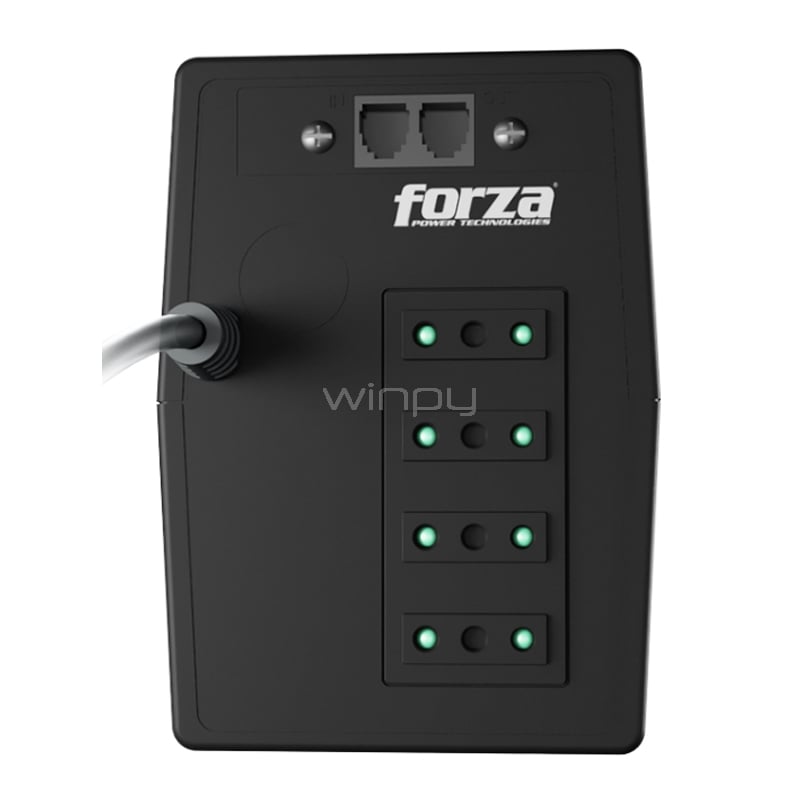 UPS Forza NT-1012C Interactiva (1kVA/500W, 220V, 4 salidas Italianos RJ11)