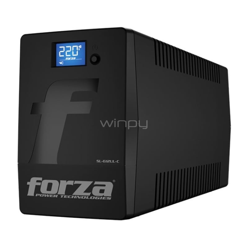 UPS Forza SL-612UL-C Interactiva (600VA/360W, 220V, 4 salidas Italianos RJ45, 1 salida C13)