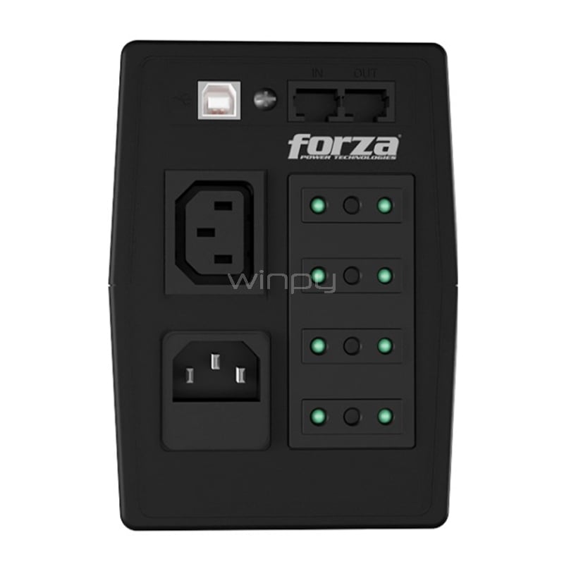 UPS Forza SL-812UL-C Interactiva (800VA/480W, 220V, 4 salida Italianos RJ45)