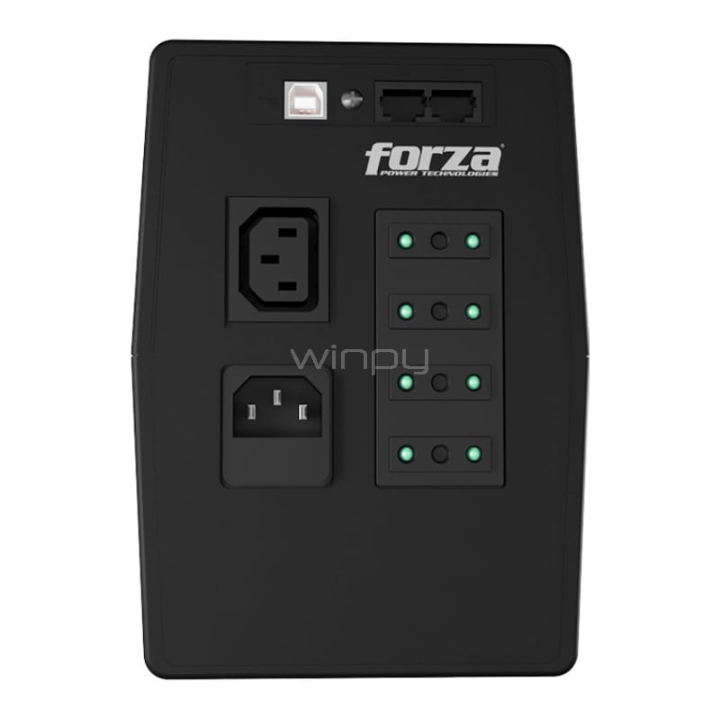 UPS Forza SL-1022UL-C Interactiva (1kVA/600W, 220V, 4 salida Italianos RJ45)