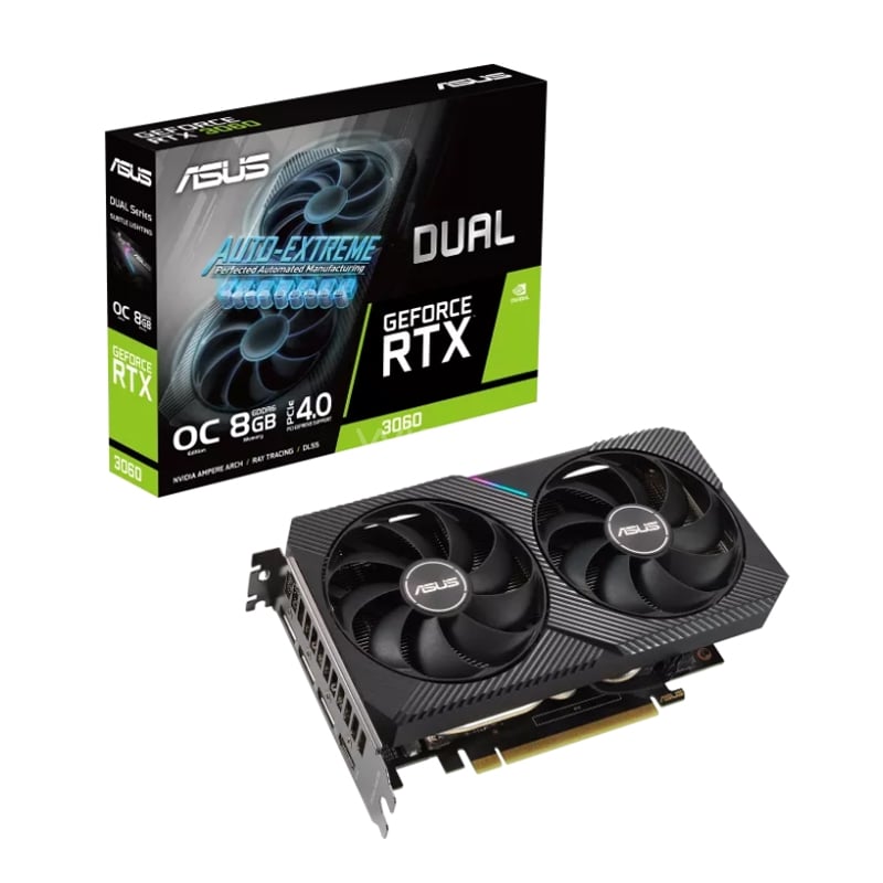 Tarjeta de Video Asus Dual GeForce RTX 3060 OC Edition de 8GB GDDR6