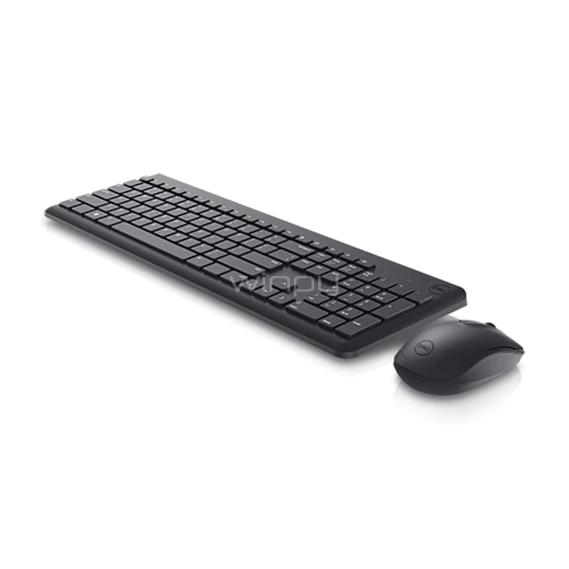 Kit Inalámbrico Teclado + Mouse Dell KM3322W (Dongle USB, Español, Negro)