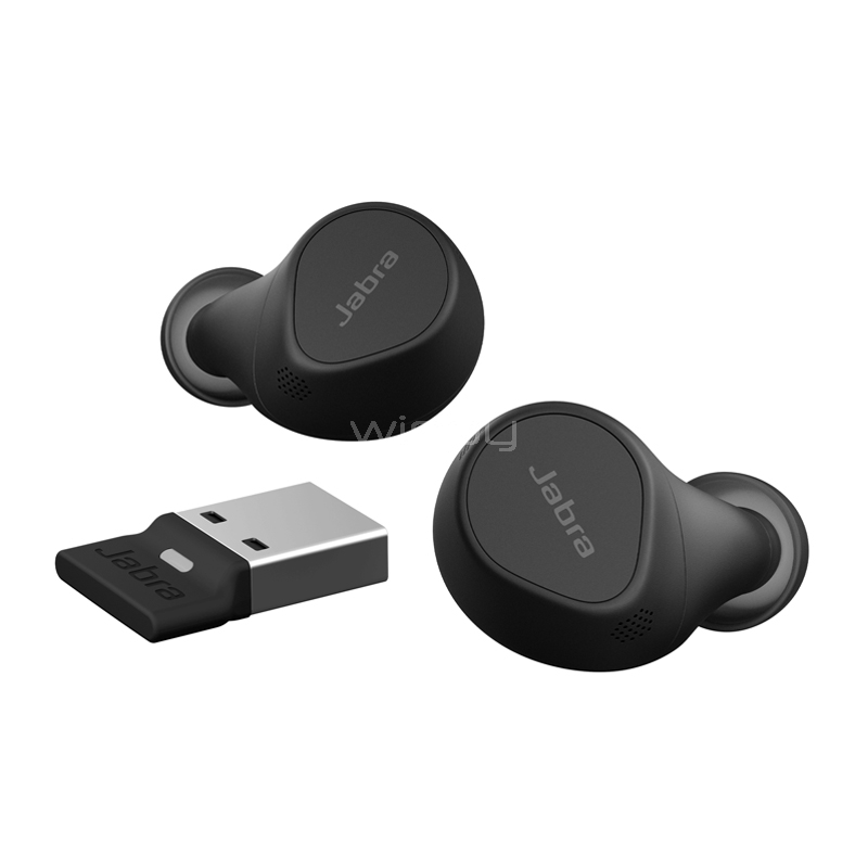 Audífonos Bluetooth Jabra Evolve2 Buds (TWS, ANC, Negro)