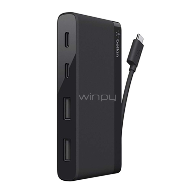 Hub Multimédia Belkin USB-C Avec Câble Intégré - Comme Neuf