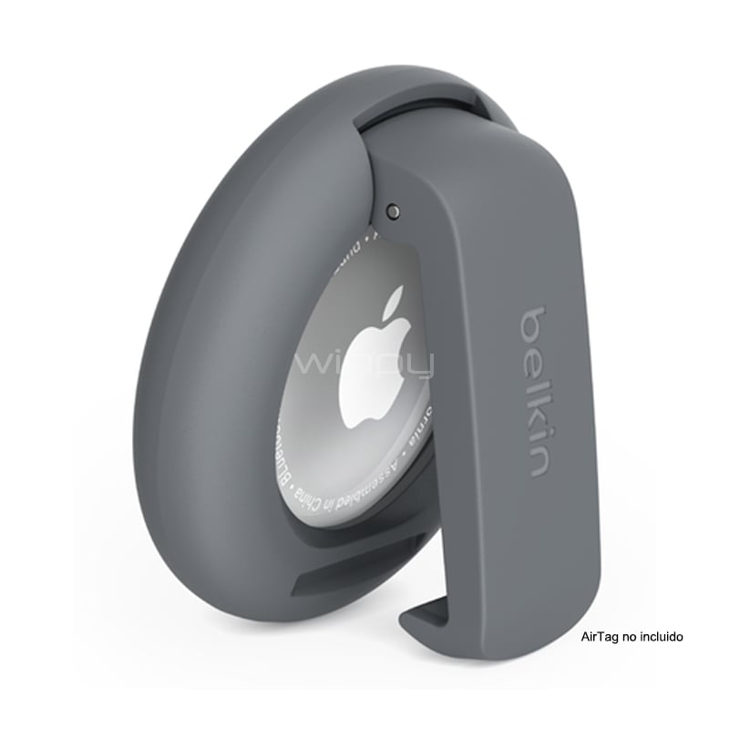 Protector de AirTag Belkin Secure Holder con Clip (Gris Oscuro)
