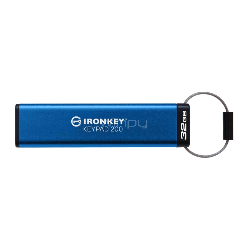 pendrive kingston ironkey keypad 200 de 32gb (usb 3.2, multi-pin, ip57)