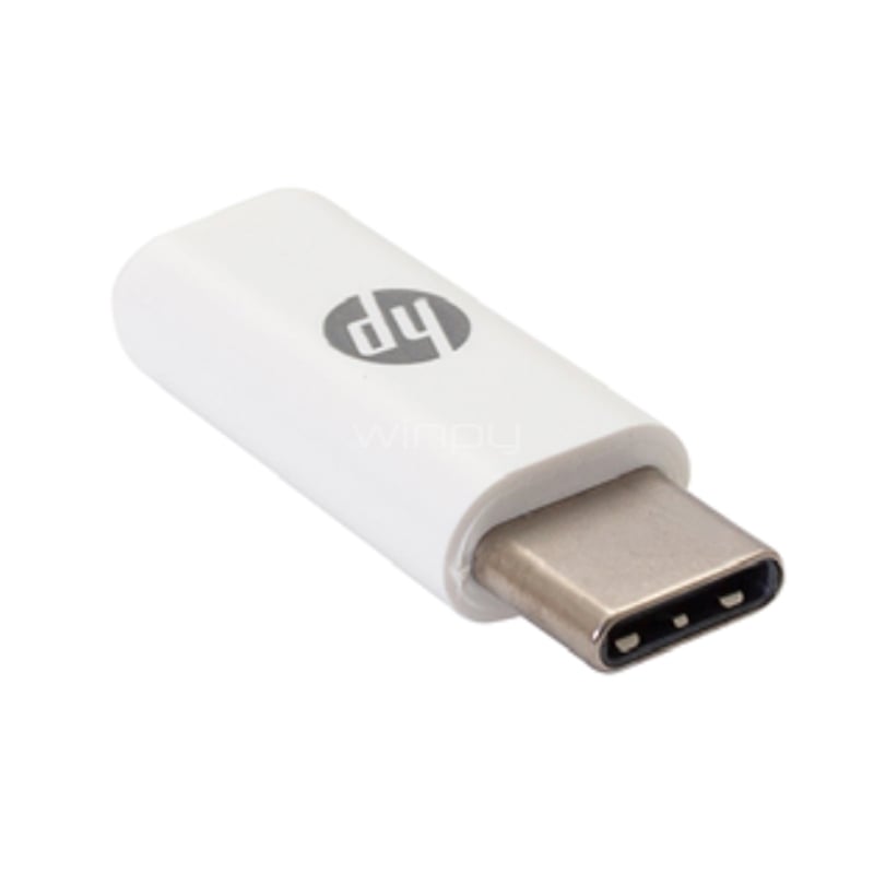 Adaptador Hp de microUSB a USB-C (USB 2.0, Blanco)