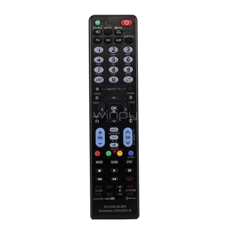 Control Remoto L905 Compatible con LCD y LED (Para Televisores LG)