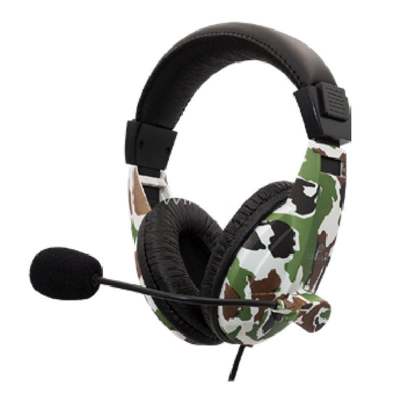 Audífonos Gamer Ultra Army (Jack 3.5mm, Camuflaje Verde)