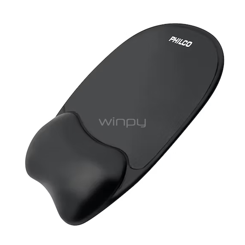 MousePad Philco Wrist Rest (con Apoyamuñecas, Negro)