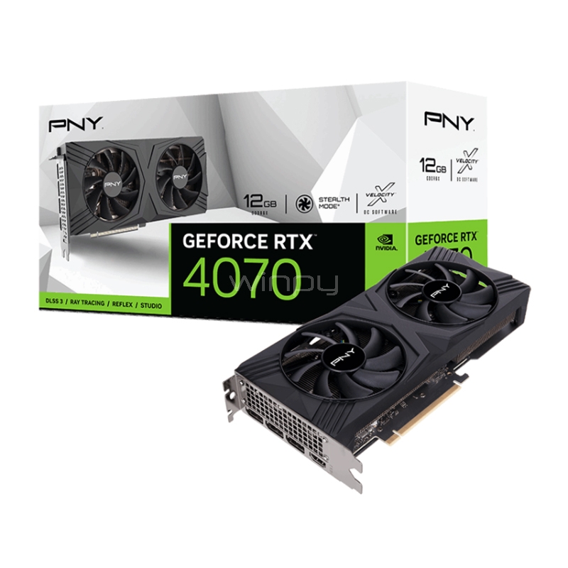 Tarjeta de Video PNY GeForce RTX 4070 VERTO de 12GB GDDR6X