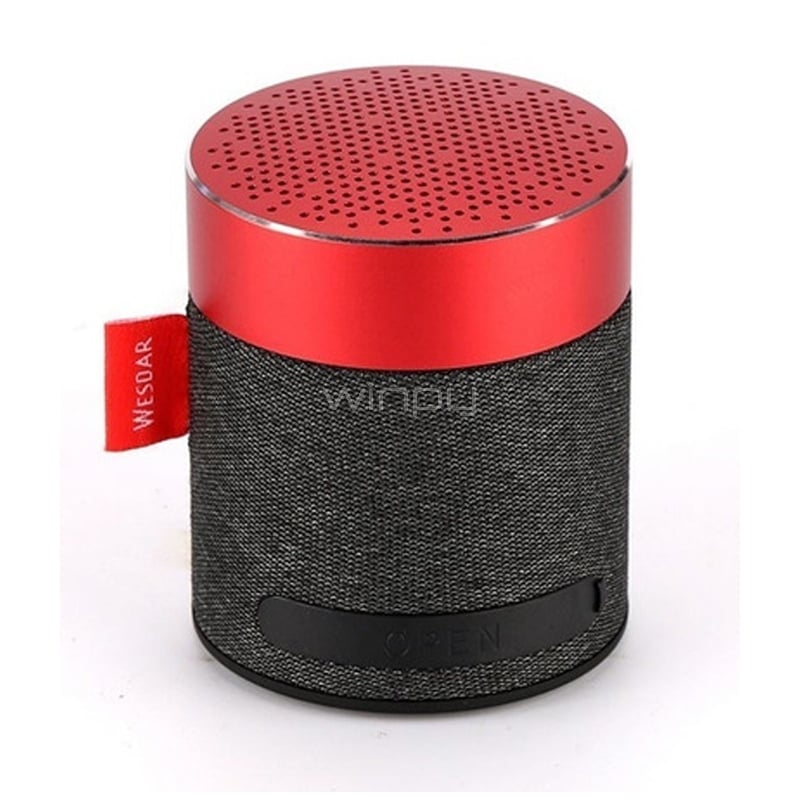 Parlante Bluetooth Wesdar K52 (3W, Negro/Rojo)