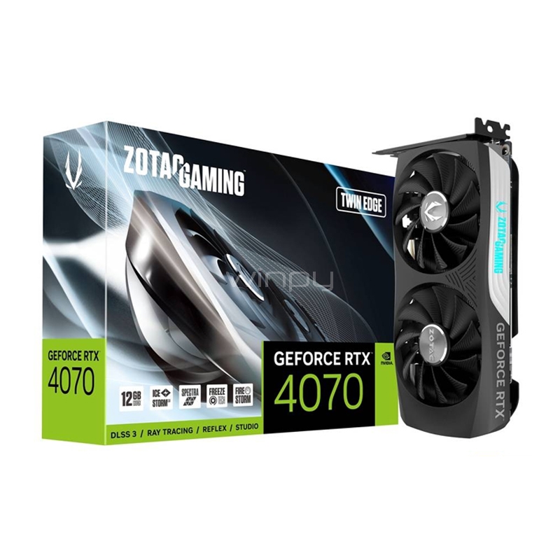 Tarjeta de Video ZOTAC GAMING GeForce RTX 4070 Twin Edge de 12GB GDDR6X