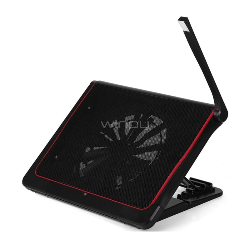 Cooler Notebook Wesdar Pad con Linterna (Hasta 17“, Negro)