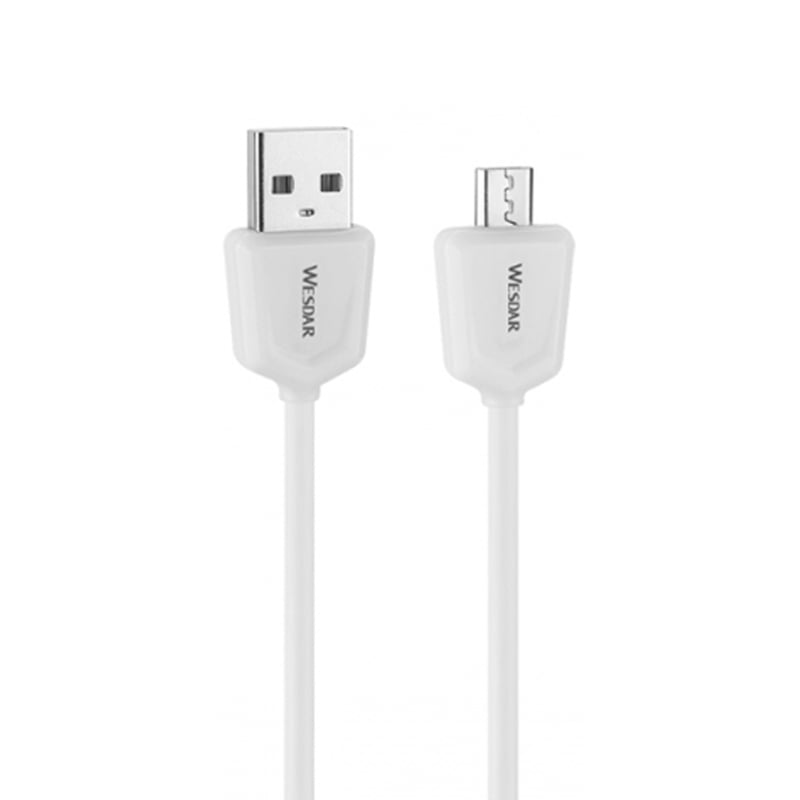 Cable Wesdar T29 de USB a microUSB (1 metro, Blanco)
