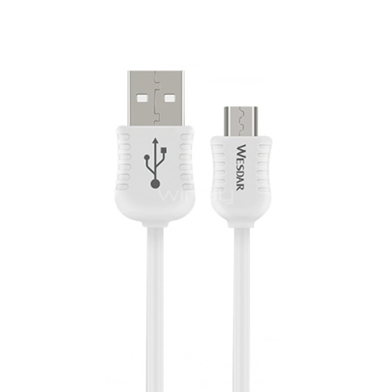 Cable Wesdar T31 de USB a microUSB (1 metro, Blanco)