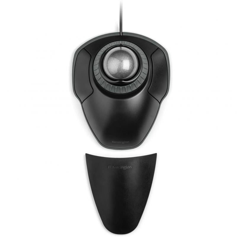 Mouse Kensington Orbit Trackball con Scroll Ring (Reposamuñecas, Negro)