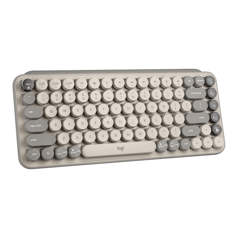 Teclado Mecánico Logitech POP Keys Wireless (Switch Brown Tactile, Bluetooth/Dongle USB, Mist)