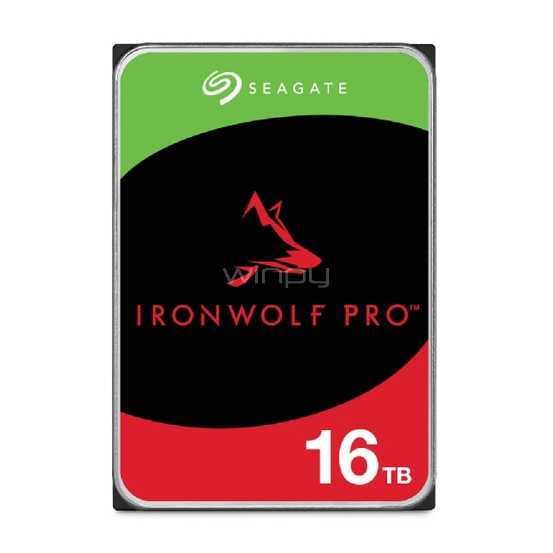 Disco Duro Seagate IronWolf Pro de 16TB (3.5“, SATA 6Gb/s, 7000 rpm, 256 MB de Caché)
